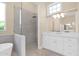 Main bathroom features a walk in shower, double vanity, and tub at 1940 N Stevens Cir, Mesa, AZ 85205