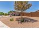 Well-maintained property showing low-water landscaping and a spacious side yard at 20109 W Madison St, Buckeye, AZ 85326
