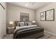 Comfortable bedroom with neutral walls, bright window and a comfortable bed with bedside tables and lamps at 20632 N 103Rd Ave, Peoria, AZ 85382