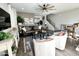 Spacious living room with a ceiling fan and staircase to the upper level at 2090 S Dorsey Ln # 1019, Tempe, AZ 85282