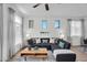 Bright and stylish living room featuring a comfortable sectional sofa, modern decor, and ample natural light at 240 W Juniper Ave # 1020, Gilbert, AZ 85233