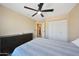 Bedroom offers a ceiling fan and closet at 26647 N 43Rd N St, Cave Creek, AZ 85331