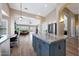 Open floorplan shows the kitchen island and its connectivity to the dining and living spaces at 26647 N 43Rd N St, Cave Creek, AZ 85331