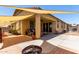 An outdoor oasis featuring a covered patio, with pavers, concrete and shaded area at 2747 S 85Th Way, Mesa, AZ 85209
