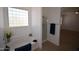 Bright bathroom features a soaking tub with glass block window and walk-in shower at 28377 N Desert Native St, San Tan Valley, AZ 85143