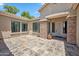 Inviting front entrance with stone accents, tile flooring and covered entry way at 422 E Kaibab Pl, Chandler, AZ 85249