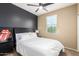 Bedroom with ceiling fan and decor accents at 4705 E Red Oak Ln # 101, Gilbert, AZ 85297