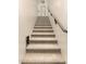 A staircase leading up to the next floor with carpeted steps and dark wood railing at 4705 E Red Oak Ln # 101, Gilbert, AZ 85297