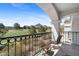 This balcony has panoramic views of the golf course and a desert mountain in the distance at 6138 N 28Th St, Phoenix, AZ 85016