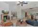 The cozy living room offers a fireplace and an open layout, perfect for entertaining at 6138 N 28Th St, Phoenix, AZ 85016