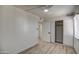 Bright bedroom with large closet, neutral walls, ceiling fan, and light-colored floors at 7920 E Camelback Rd # 609, Scottsdale, AZ 85251