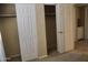 This bedroom closet features convenient storage shelves and plenty of room at 10326 W Harmont Dr, Peoria, AZ 85345