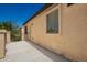 Exterior shot of covered balcony, showing the home's architectural details at 1120 E Jahns Dr, Casa Grande, AZ 85122