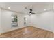Bright bedroom with natural light, neutral walls, and modern ceiling fan at 3955 W Cindy St, Chandler, AZ 85226