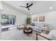 Living room featuring a sliding door to the outdoor space and contemporary furnishings at 3955 W Cindy St, Chandler, AZ 85226