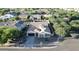 Aerial view of property showing architecture, desert landscaping, and surrounding neighborhood at 4277 E Blue Sage Ct, Gilbert, AZ 85297