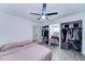 Bedroom with a large closet, vanity, and natural light at 6721 E Mcdowell Rd # B309, Scottsdale, AZ 85257