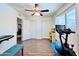 Bonus room with wood-look floors offers flexibility for hobbies or exercise at 8343 E Edward Ave, Scottsdale, AZ 85250
