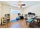 Bonus room with ceiling fan and wood-look floors can be an office or gym at 8343 E Edward Ave, Scottsdale, AZ 85250