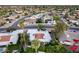 Aerial view of a neighborhood with mature trees, a nearby pool, and easy access to roads at 8618 E Via De Encanto --, Scottsdale, AZ 85258