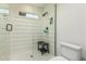 Beautiful bathroom with a walk-in shower, sleek tiling, and contemporary design at 1522 W Willetta St, Phoenix, AZ 85007