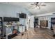Bright office area features a wood-paneled ceiling and a herringbone-patterned floor at 1522 W Willetta St, Phoenix, AZ 85007