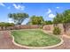 Landscaped backyard showcasing a green turf area and sturdy block fencing for private outdoor enjoyment at 1755 E Tonto Dr, Chandler, AZ 85249