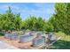 Community garden featuring raised garden beds for residents to grow their own plants and vegetables at 19910 E Vallejo St, Queen Creek, AZ 85142