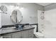 Bathroom featuring a vessel sink and tub with shower at 2053 W Natal Cir, Mesa, AZ 85202