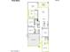 First floor plan showcasing a primary suite, two-car garage, open kitchen and dining areas at 2179 E Mill Rd, San Tan Valley, AZ 85140