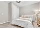 Bedroom with plush carpet, ceiling fan, and a closet at 4455 W Suncup Dr, San Tan Valley, AZ 85144