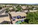 Aerial view showcases this property's private pool, landscaping, and neighborhood views at 4507 E Duane Ln, Cave Creek, AZ 85331