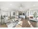 Open-concept living room with stylish furniture and modern decor, flowing into the kitchen area at 5100 E Rancho Paloma Dr # 1044, Cave Creek, AZ 85331