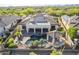 Aerial image showcasing an outdoor pool and a charming gazebo in a desert landscape at 5243 E Windstone Trl, Cave Creek, AZ 85331