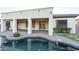 Backyard pool area with covered patio and beautiful outdoor living space at 5243 E Windstone Trl, Cave Creek, AZ 85331