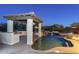 Gorgeous backyard pool area with gazebo, built-in grill and rock waterfall feature at 5243 E Windstone Trl, Cave Creek, AZ 85331