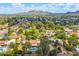 Expansive aerial view of a residential neighborhood with mountain views, showcasing the community's layout at 5540 E Mercer Ln, Scottsdale, AZ 85254