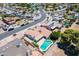 Desirable community aerial view showcasing a home with a private pool and well-manicured landscaping at 7318 S Mcallister Ave, Tempe, AZ 85283