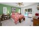 Relaxing bedroom features neutral-toned walls and access to the backyard pool at 7318 S Mcallister Ave, Tempe, AZ 85283