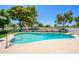 Backyard pool with golf course view, surrounded by well-maintained turf and manicured landscaping at 7318 S Mcallister Ave, Tempe, AZ 85283