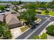 A beautiful aerial view of a well-maintained home in a quiet neighborhood with mature trees and a neighborhood gazebo at 1417 E Marshall Ave, Phoenix, AZ 85014