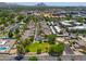 Scenic aerial view of a beautiful community with a park and lush greenery at 1417 E Marshall Ave, Phoenix, AZ 85014