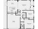 Detailed floor plan showcasing the layout with kitchen, bedrooms, living spaces, and garage at 14651 W Sand Hills Rd, Surprise, AZ 85378