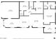 Detailed floor plan showcasing the layout of rooms and dimensions at 1736 E Bluefield Ave, Phoenix, AZ 85022