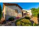 Low maintenance backyard landscaping with decorative rocks, gravel, and patio view at 4637 E Narrowleaf Dr, Gilbert, AZ 85298