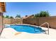 Backyard pool complete with a slide and ladders at 723 E Piute Ave, Phoenix, AZ 85024