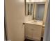 Clean bathroom with a modern vanity, sink, and mirror, perfect for everyday use at 8940 W Olive Ave # 39, Peoria, AZ 85345