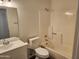 Bathroom with a vanity, mirror, toilet, and a shower/tub combo at 8940 W Olive Ave # 39, Peoria, AZ 85345