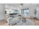 Spacious living room with hardwood floors, stylish rug, and comfortable seating, perfect for relaxing and entertaining guests at 17911 N Adobe Mesa Ct, Surprise, AZ 85374