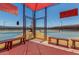Community pickleball court and benches for relaxing between matches at 22403 W Harrison St, Buckeye, AZ 85326